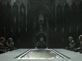 Der Rat diskutiert in „Kingsglaive: Final Fantasy XV“
