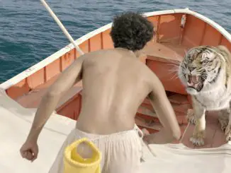 Life of Pi - Schiffbruch mit Tiger: Pi (Suraj Sharma) muss sich sein Rettungsboot mit dem Tiger Richard Parker teilen