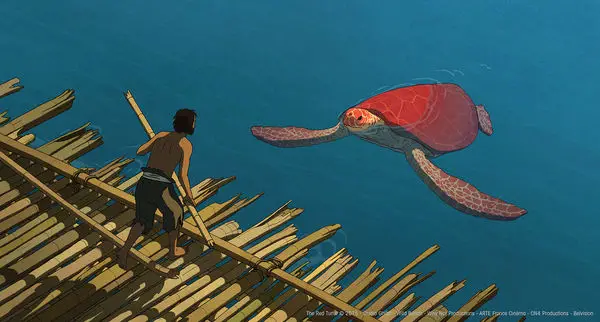 Die rote Schildkröte: Wieder einmal verhindert das Tier die Flucht des Mannes.