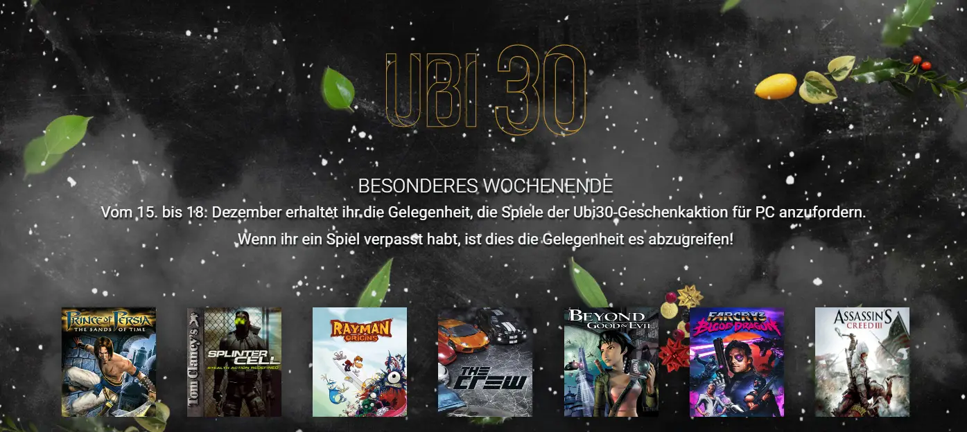 Holt euch jetzt euer Ubi30-PC-Bundle! © Ubisoft