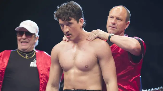 Bleed for This: Angelo (Ciarán Hinds), Vinny (Miles Teller) und Kevin (Aaron Eckhart)