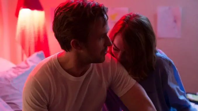 La La Land Schauspielerin Mia (Emma Stone) und der Jazzmusiker Sebastian (Ryan Gosling)