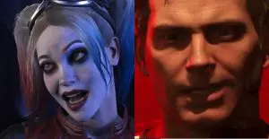 Gesichtsanimationen von Harley und Superman