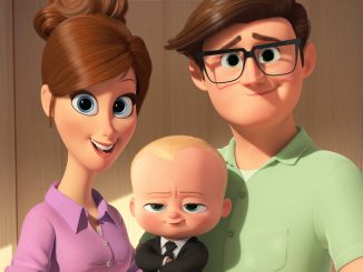 Das Boss Baby (gesprochen von Alec Baldwin) mit seinen Eltern