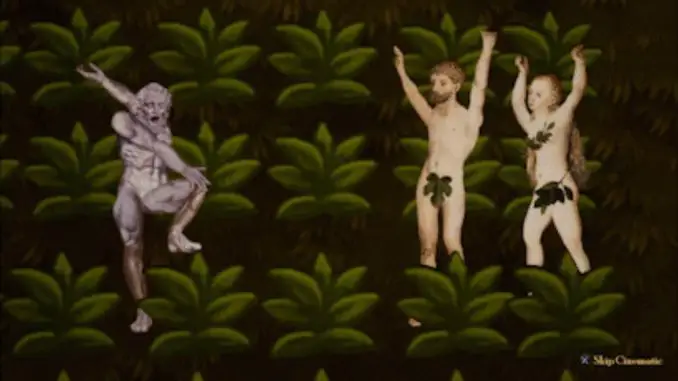 Atlas begegnet Adam und Eva