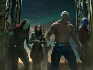 Guardians Of The Galaxy Vol. 2 mit Gamora (Zoe Saldana), Mantis (Pom Klementieff), Drax (Dave Bautista) and Nebula (Karen Gillan)