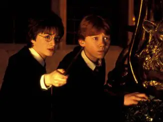 Harry Potter und die Kammer des Schreckens - Harry Potter (Daniel Radcliffe) und Ron Weasley (Rupert Grint)