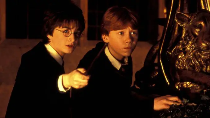 Harry Potter und die Kammer des Schreckens - Harry Potter (Daniel Radcliffe) und Ron Weasley (Rupert Grint)