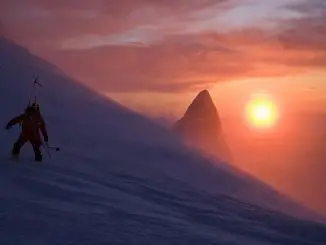Mountain: Yoshiko Mayazaki am Kopf des Aiguille du Midi