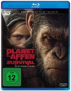Planet der Affen Survival 3D Bluray Cover
