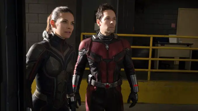 The Wasp/Hope van Dyne (Evangeline Lilly) and Ant-Man/Scott Lang (Paul Rudd)