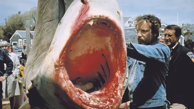 Der weiße Hai: Meeresbiologe (Richard Dreyfuss) und Polizeichef (Roy Scheider)