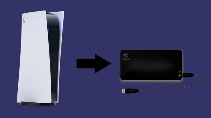 PS5-Spiele auf eine USB-Festplatte übertragen