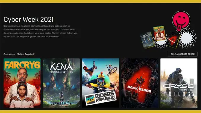 Epic Games Store Black Friday 2021