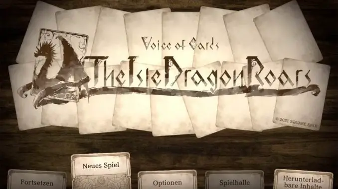 Voice of Cards - Startbildschirm