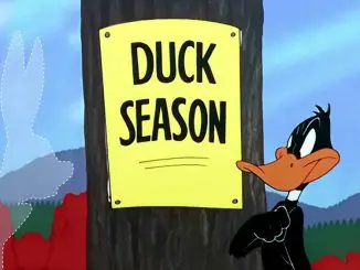 Daffy Duck; doch wo ist Bugs Bunny?