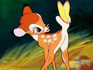 Bambi mit Schmetterling