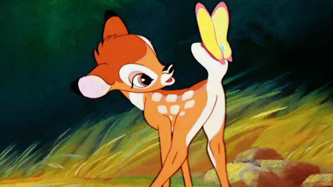 Bambi mit Schmetterling