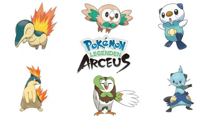 Pokémon Legenden: Arceus - Starter-Pokémon