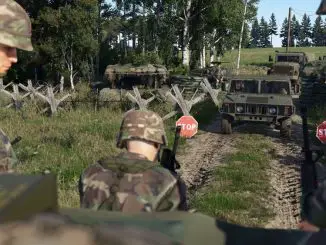 ARMA Reforger - Konvoi an einem Checkpoint
