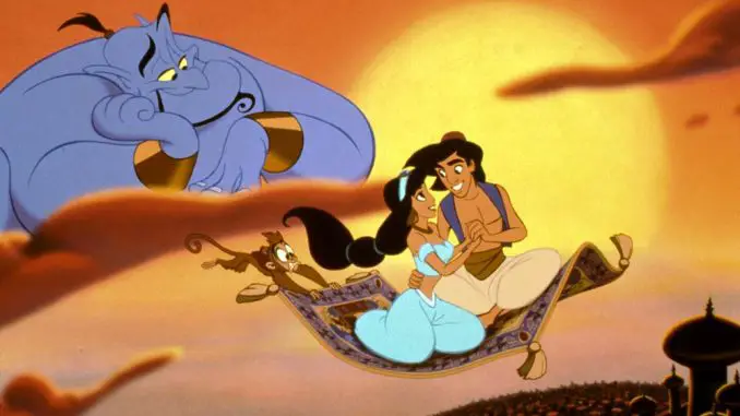 Aladdin: Prinzessin Jasmin und Aladdin auf dem fliegenden Teppich