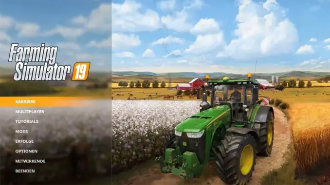 Landwirtschafts-Simulator 19 - Startbildschirm