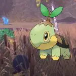 Pokémon Legenden: Arceus - Leitfaden für Das Pokémon auf dem Flussfoto