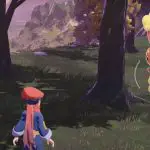 Pokémon Legenden: Arceus - Leitfaden für Das Pokémon auf dem Foto im Wald