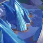 Disney Dreamlight Valley - Elsa vor den großen Eisblöcken