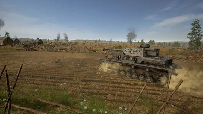 Hell let Loose - Ein Tiger Panzer auf einem Feld
