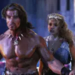 Conan der Zerstörer - Arnold Schwarzenegger als Conan und Olivia d’Abo als Prinzessin Jehnna