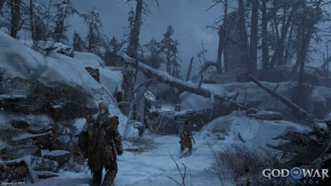 God of War Ragnarök - unterwegs im Schnee