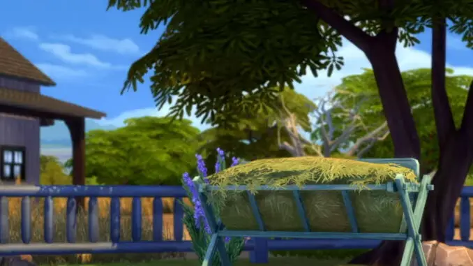 Die Sims 4 - Die Futterstelle kann mit Präriegras bestückt werden ©