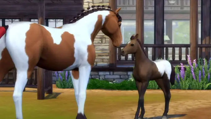 Die Sims 4 - Pferd mit Fohlen