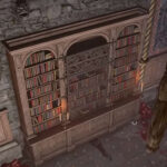 Baldur's Gate 3 - Regal mit den hervorstehenden Büchern in Balthazars Kammer
