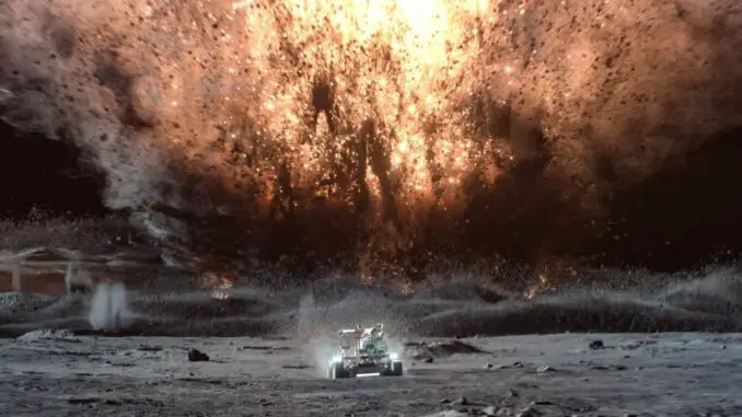 Die Meteoriteneinschlägegehören zu besten Szenen im Film The Moon